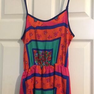 Bright dress with sash